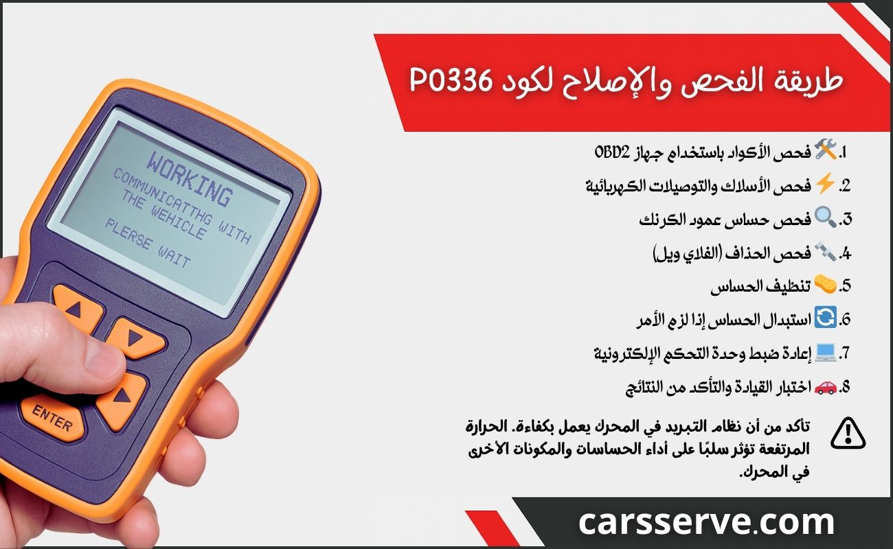 طريقة الفحص والإصلاح لكود P0336
