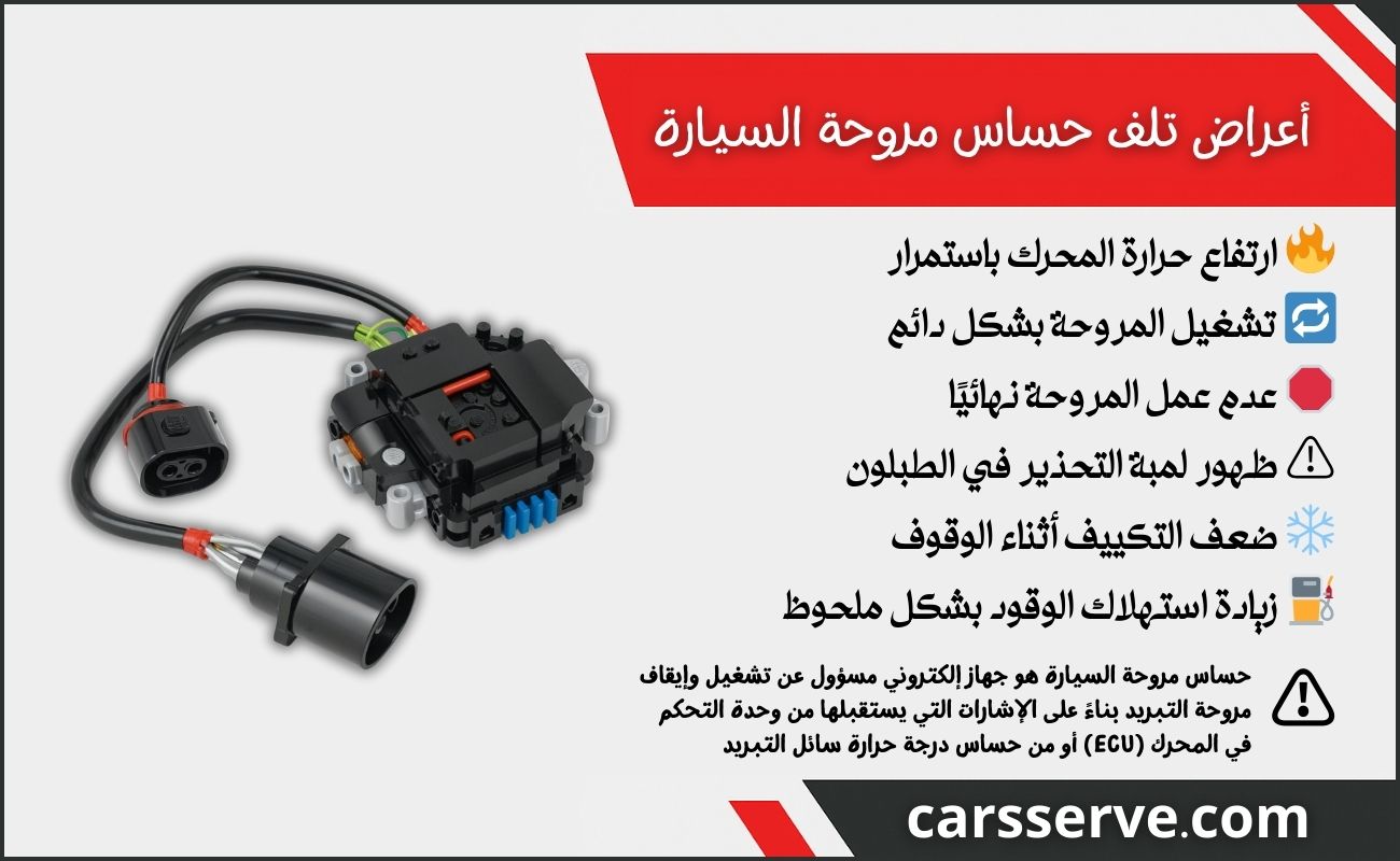 أعراض تلف حساس مروحة السيارة