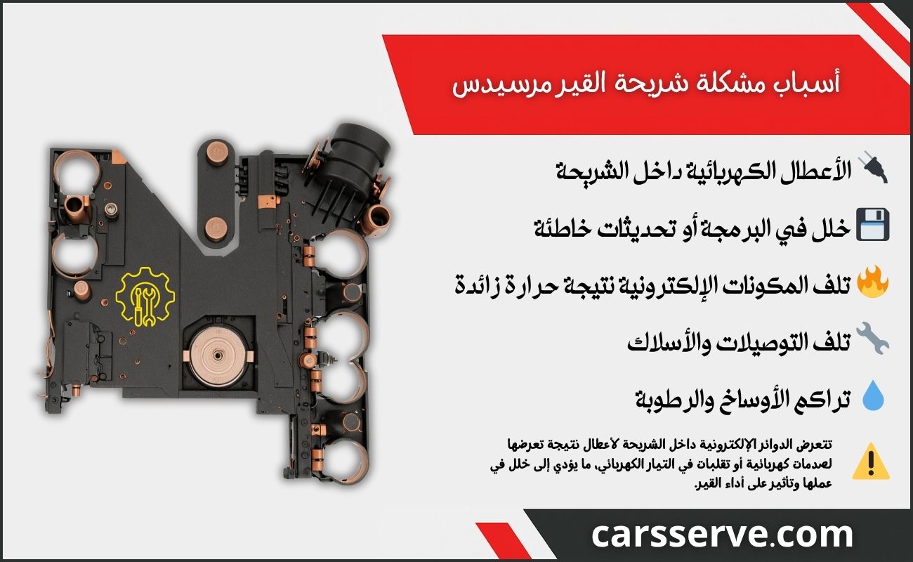الأسباب الشائعة لمشكلة شريحة القير مرسيدس