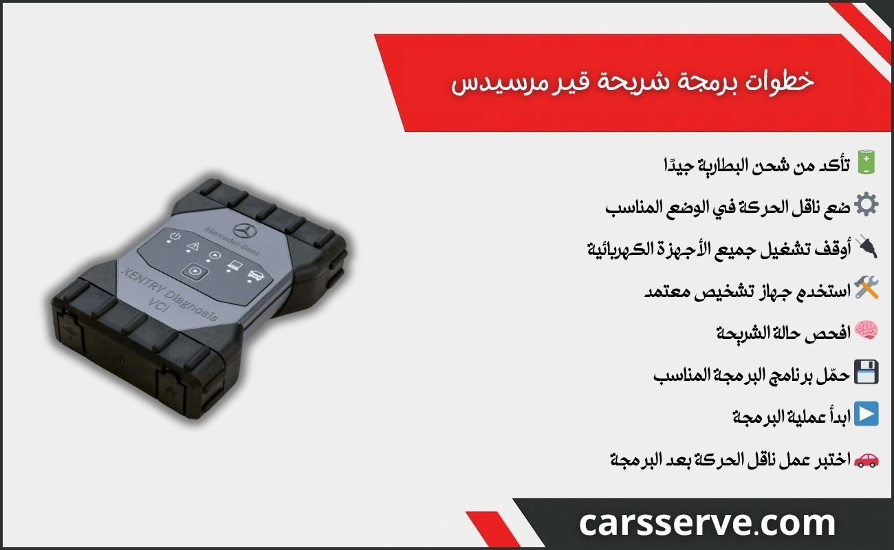 خطوات برمجة شريحة قير مرسيدس