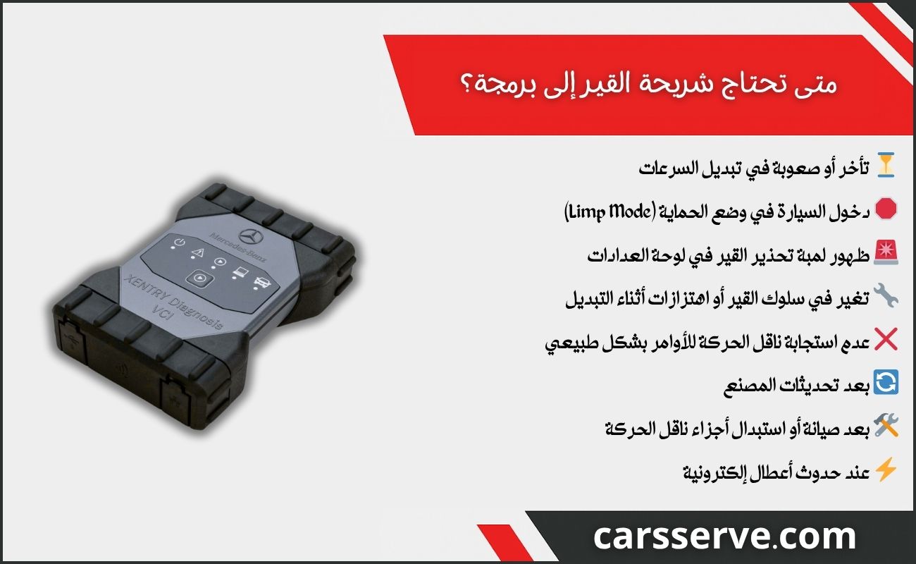 متى تحتاج شريحة القير إلى برمجة؟