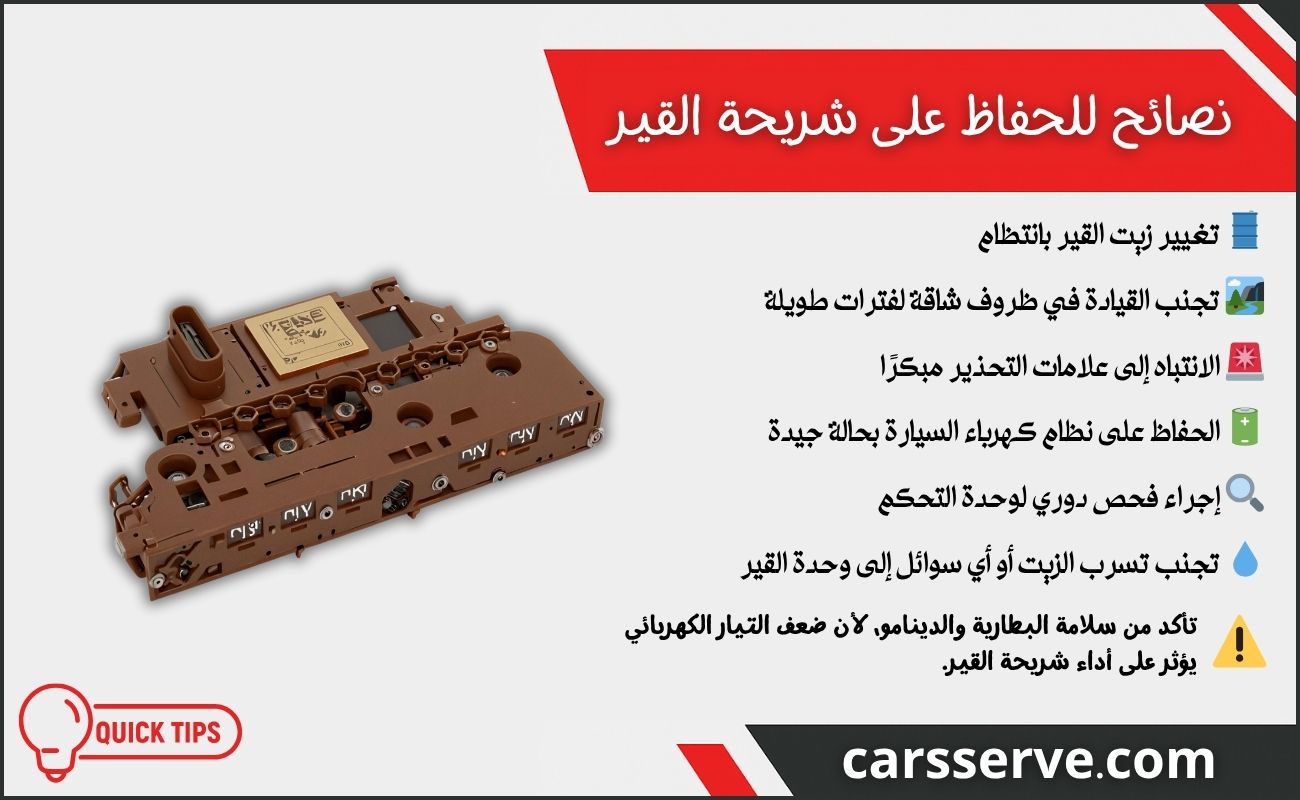 نصائح للحفاظ على شريحة القير