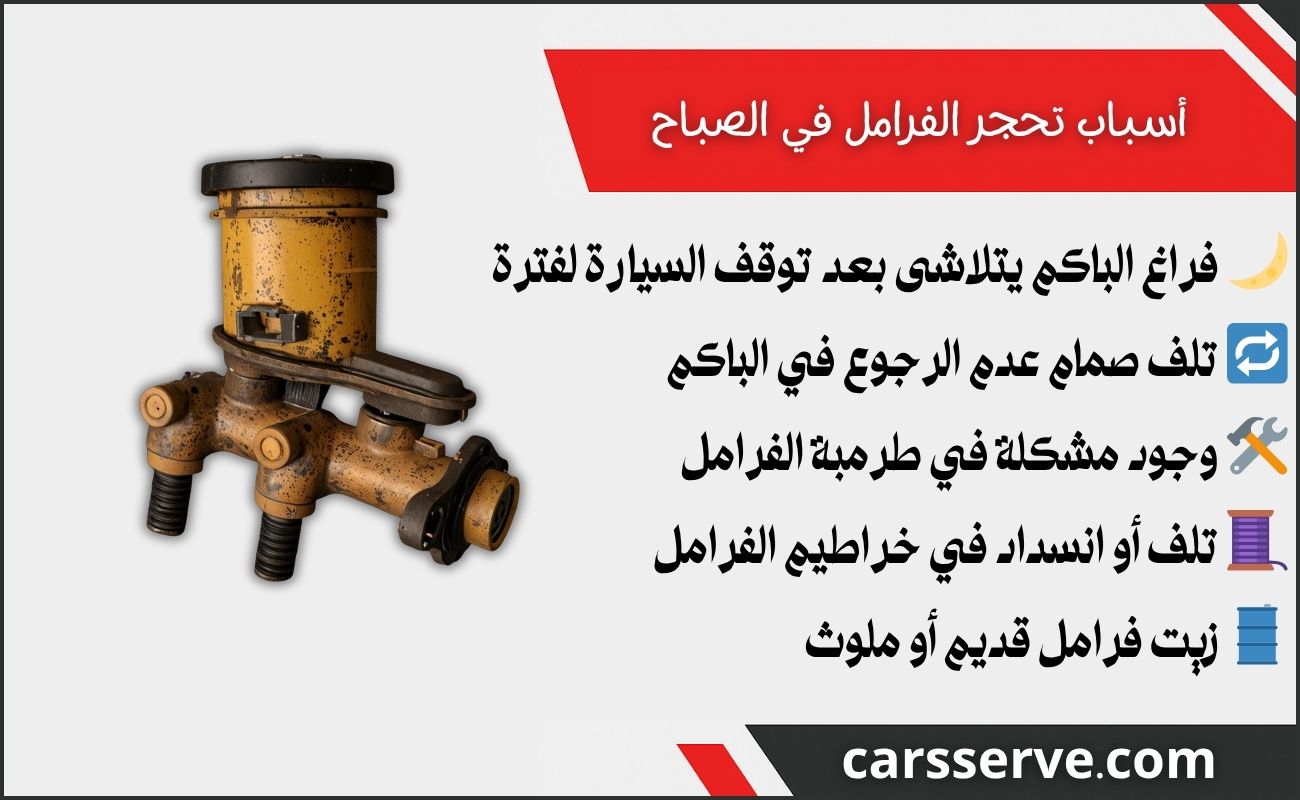 أسباب تحجر الفرامل في الصباح