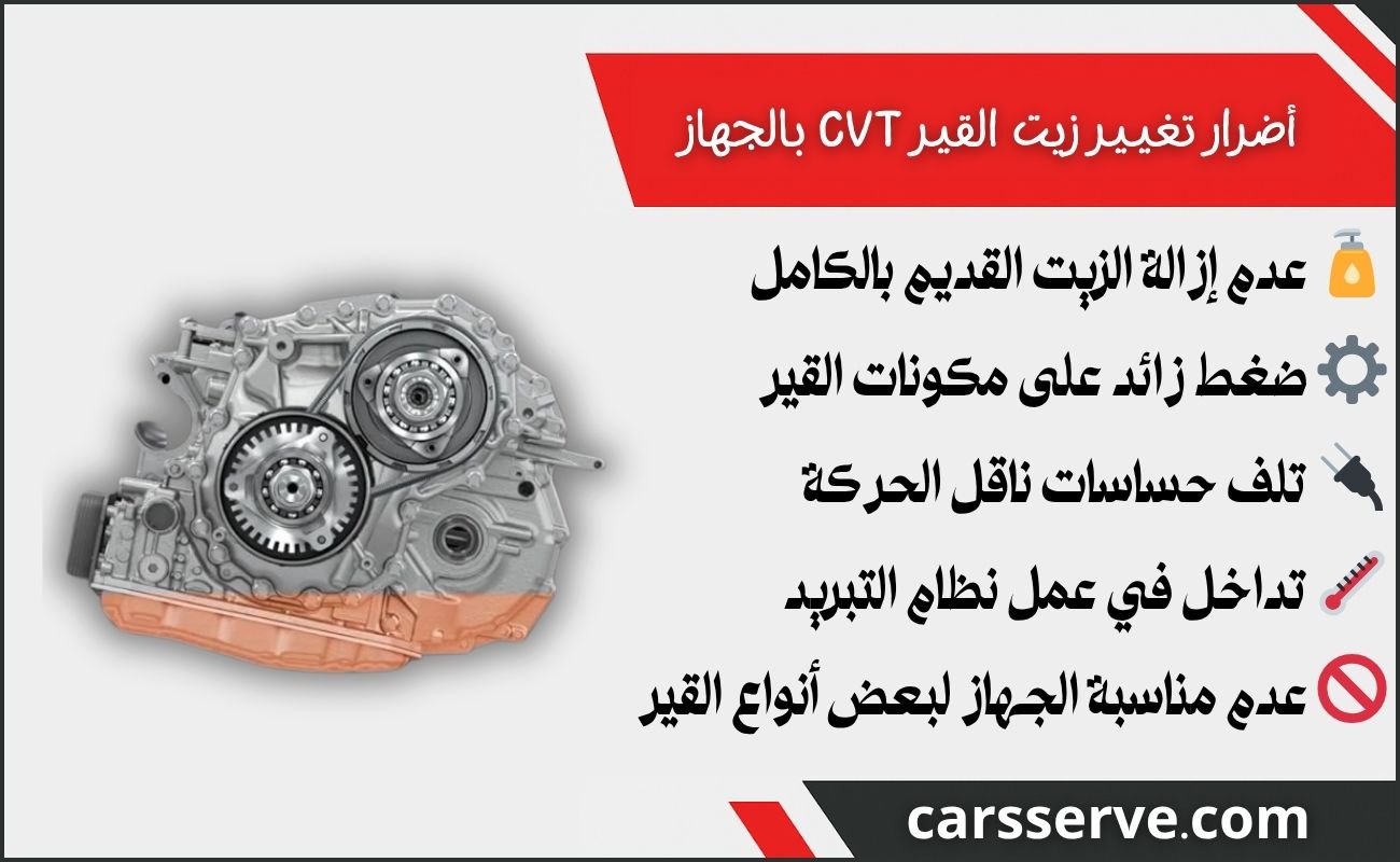 أضرار تغيير زيت القير CVT بالجهاز