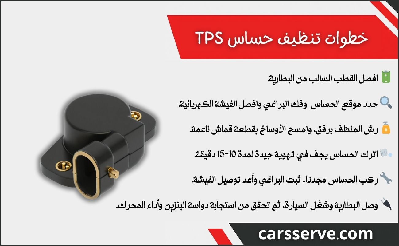 خطوات تنظيف حساس TPS