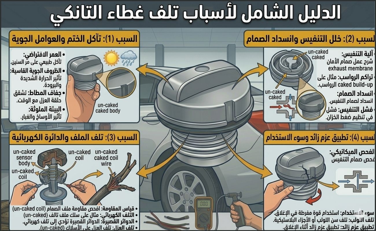 أسباب تلف غطاء التانكي