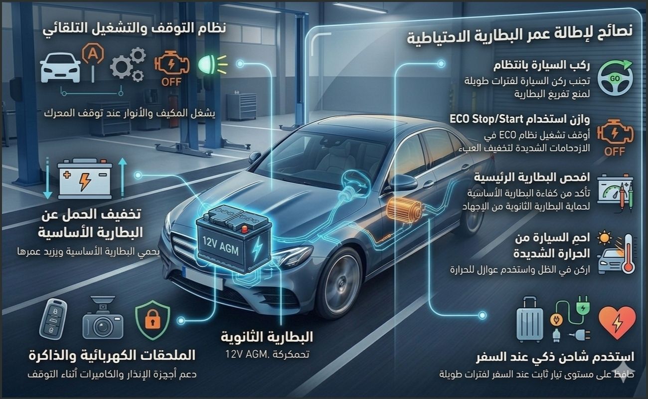 البطارية الاحتياطية مرسيدس: الدليل الشامل للتشخيص والاستبدال والصيانة نصائح للإطالة من عمر البطارية الاحتياطية مرسيدس